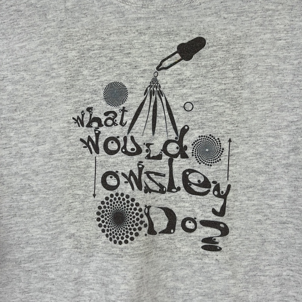 Mens Tshirt T Shirt L What Would Owsley Do Chemist Engineer Augustus Sta… - Picture 2 of 7